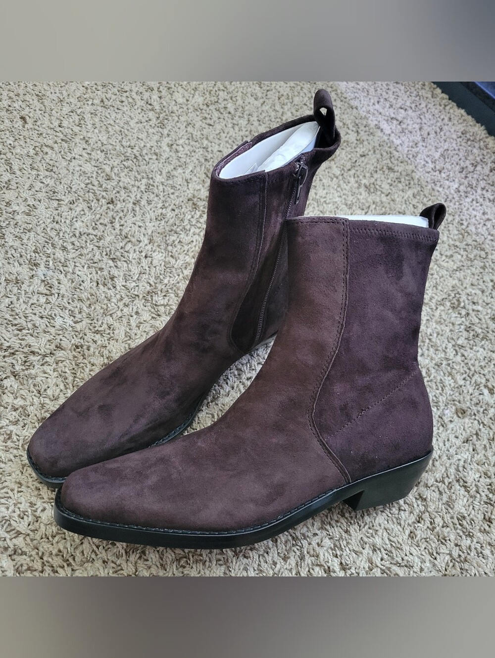 Madewell Idris Ankle Boot Suede Leather Dark Carob Brown Shoes Boots 8 NIB